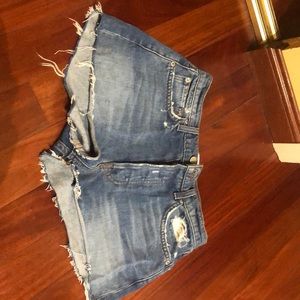 Reformation denim shorts